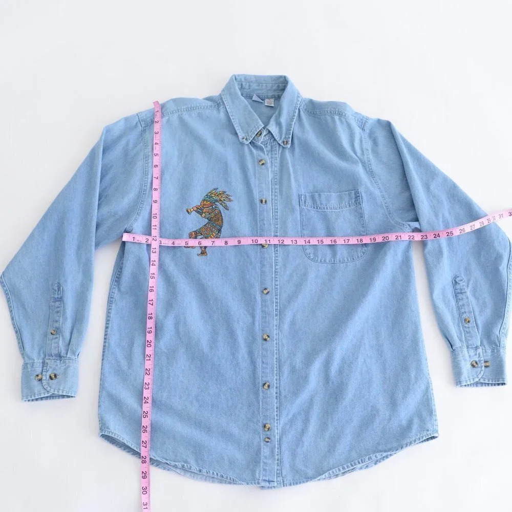 Vintage C Port and Company 100% Cotton Grand Canyon Dancing Man Button Down - Picture 5 of 13